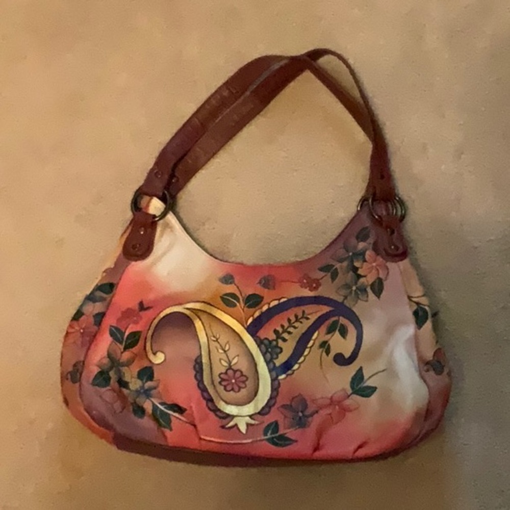 Anuschka Wine Jaipur Paisley Hobo